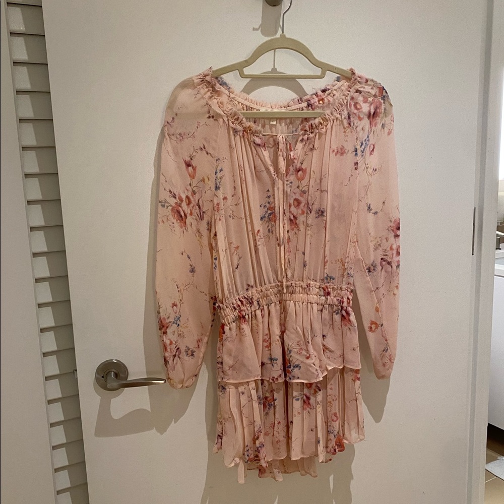 Love Shack Fancy Pink Popover Dress in XS